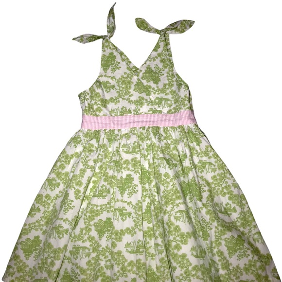 Icky Baby Green Print Dress Size 4T - Picture 2 of 8